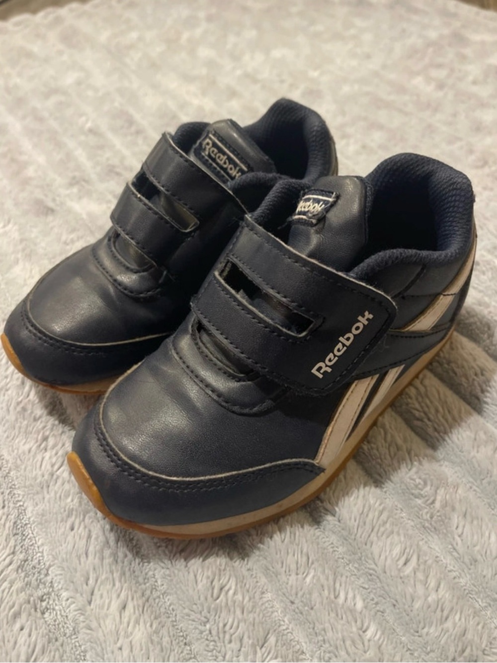 Reebok Kids Navy and Cream Velcro Sneakers